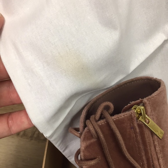 Joie Lakia Open Toe Velvet Bootie Soft Mauve 37.5 EU 7 1/2 US 7.5 - Picture 3 of 11